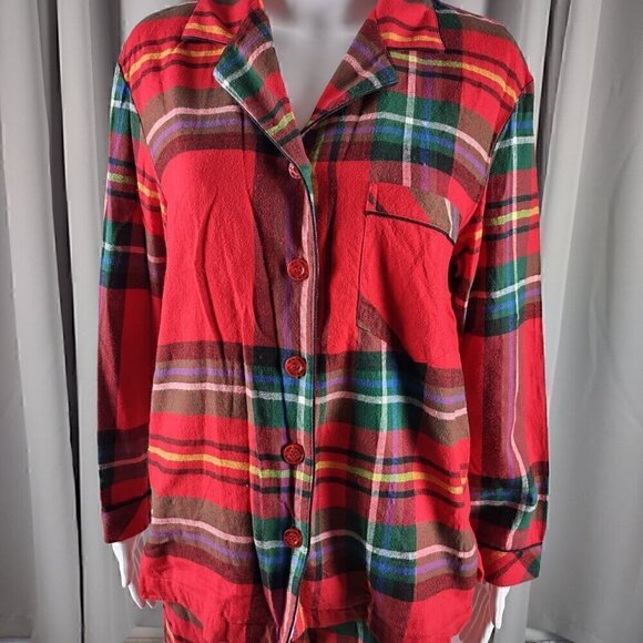Victoria’s Secret Women's Cotton Red Plaid 2 Pc Pajama Set Size X-Small - Picture 2 of 16
